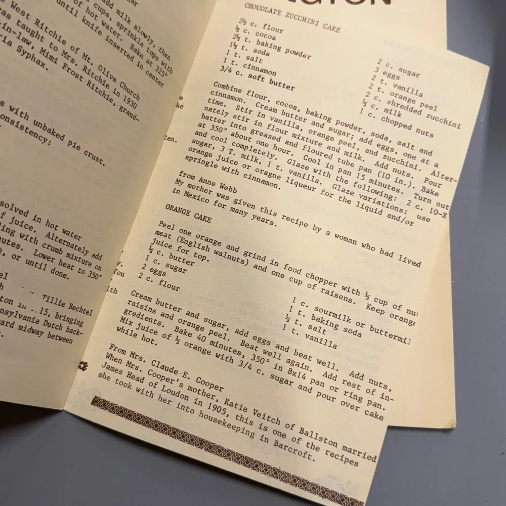 Vintage Arlington Historical Society Cookbook‎ Lot - Breads & Sweets Recipes